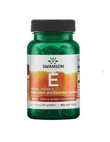 Vitamina E natural 400 UI, 100 cápsulas