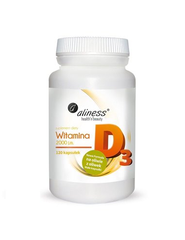 Vitamina D3 2.000 UI, 120 cápsulas