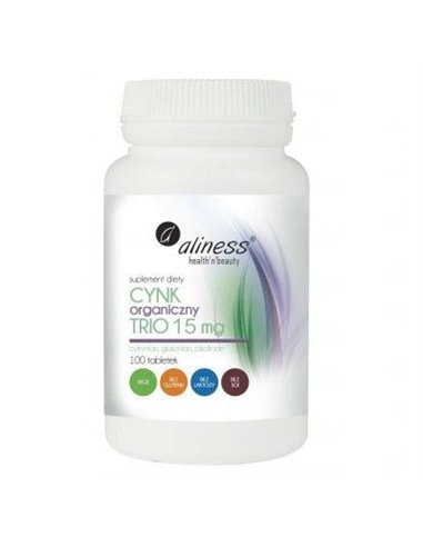Organic Zinc Trio 15 mg, 100 comprimidos