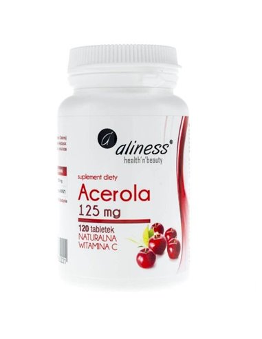 Vitamina C natural de Acerola, 125 mg, 120 comprimidos