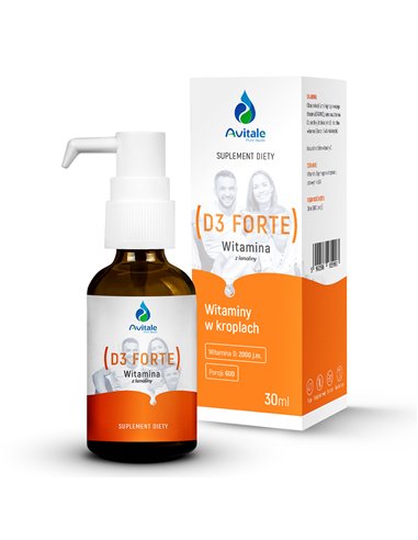 Vitamina D3 FORTE 2000 UI de lanolina, Avitale, 30 ml