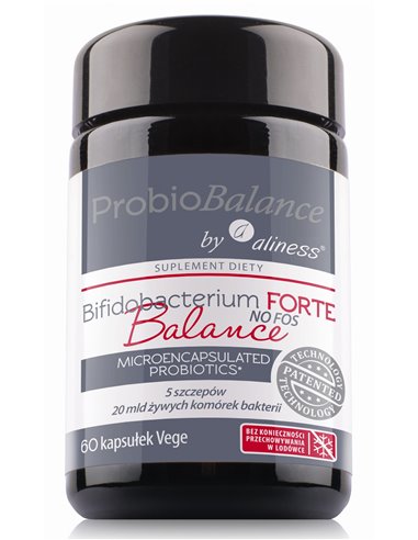 ProbioBalance, Bifidobacterium Forte Balance 20 mld., 60 cápsulas vegetais.