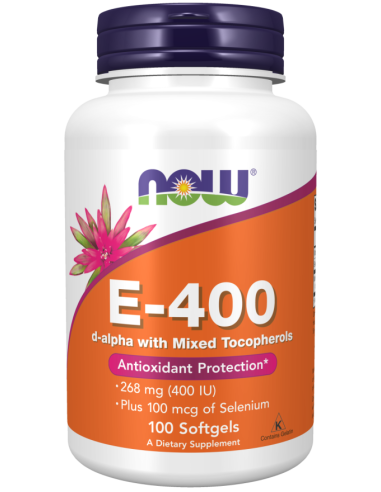 Vitamina E natural 400 UI, 100 cápsulas (AGORA COMIDA)