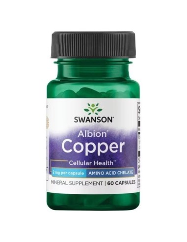 Cobre 2 mg, 60 cápsulas (Swanson)